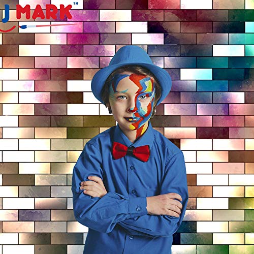 J MARK Kids Paint Set and Paint Easel – Acrylic Painting Kit, Safe Washable Paints, Wood Easel, 2 Pre-Stenciled Canvases 8 x 10 inches, Brushes, Palette, Color Mixing Chart Craft Supplies